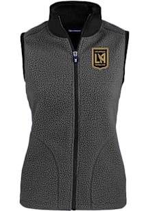Cutter and Buck Los Angeles FC Womens Graphite Cascade Sherpa Vest
