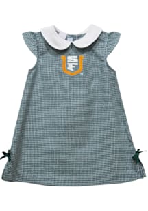 Vive La Fete USF Dons Baby Girls Green Gingham Short Sleeve Dress