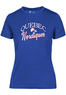 Levelwear Quebec Nordiques Womens Blue Maddox Origins Short Sleeve T-Shirt