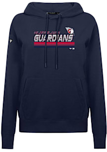 Levelwear Cleveland Guardians Womens Navy Blue Adorn Breaker Hooded Sweatshirt