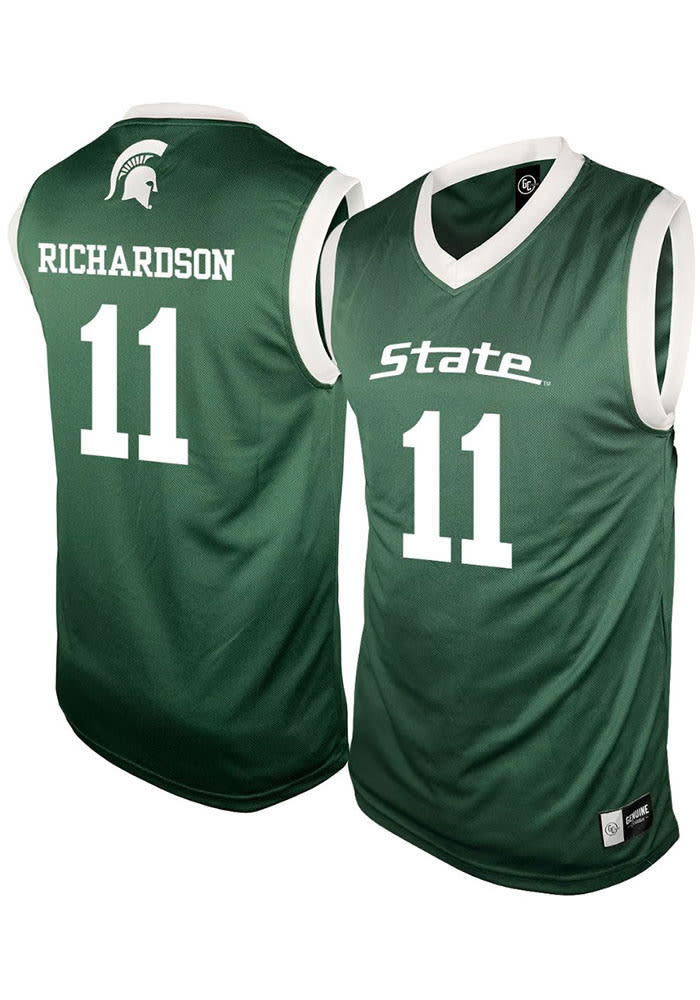 Jase Richardson Mens GREEN Michigan State Spartans NIL Basketball