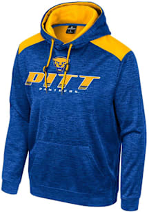 Colosseum Pitt Panthers Mens Blue Team Design Hood