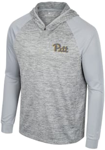 Mens Pitt Panthers Blue Colosseum Team Design Qtr Zip Pullover