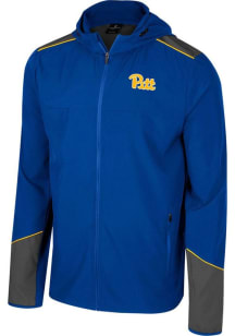 Mens Pitt Panthers Blue Colosseum Team Long Sleeve Full Zip Jacket