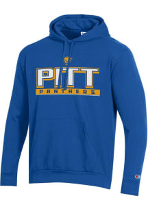 Mens Pitt Panthers Blue Champion Team Hooded Sweatshirt