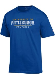 Pitt Panthers Team Wordmark Short Sleeve T Shirt - Blue