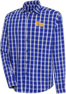 Mens Pitt Panthers Blue Antigua Team Long Sleeve Dress Shirt