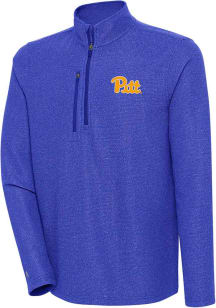 Mens Pitt Panthers Blue Antigua Team Qtr Zip Pullover