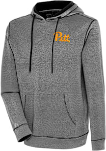Antigua Pitt Panthers Mens Black Team Design Long Sleeve Hoodie