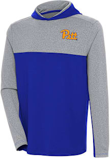 Mens Pitt Panthers Grey Antigua Team Hooded Sweatshirt