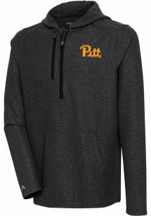 Mens Pitt Panthers Black Antigua Team Hooded Sweatshirt