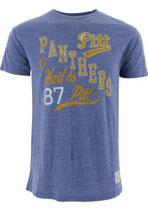 Pitt Panthers Blue Original Retro Brand Team Short Sleeve T Shirt