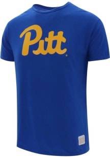 Pitt Panthers Team Logo Short Sleeve T Shirt - Blue