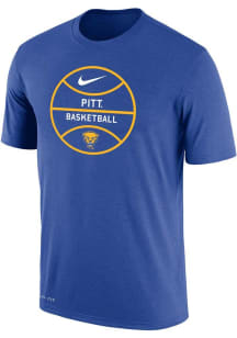Pitt Panthers Blue Nike Team Mens Basketball Short Sleeve T Shirt