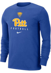 Mens Pitt Panthers Blue Nike Football Tee