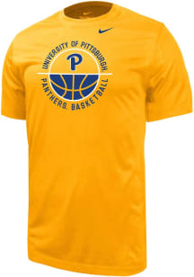Pitt Panthers Gold Nike Team Mens Basketball Short Sleeve T Shirt