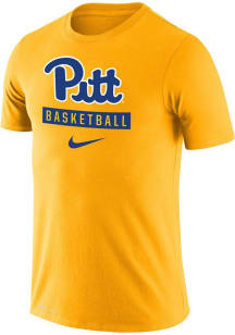 Pitt Panthers Gold Nike Team Mens Basketball Short Sleeve T Shirt