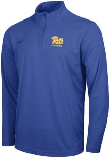 Mens Pitt Panthers Blue Nike Football Qtr Zip Pullover
