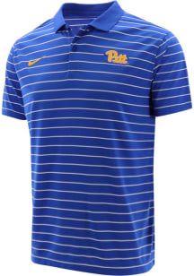 Mens Pitt Panthers Blue Nike Team Design Short Sleeve Polo Shirt