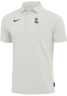 Mens Pitt Panthers White Nike Team Short Sleeve Polo Shirt