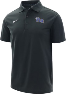 Mens Pitt Panthers Grey Nike Team Short Sleeve Polo Shirt