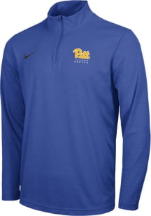 Mens Blue Pitt Panthers Team Style Qtr Zip Pullover