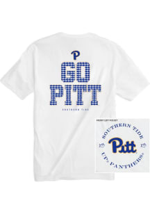 Pitt Panthers Team Design Short Sleeve T Shirt - White