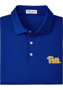 Mens Grey Pitt Panthers Team Short Sleeve Polo Shirt