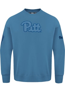 Pro Standard Pitt Panthers Mens Light Blue Team Long Sleeve Crew Sweatshirt