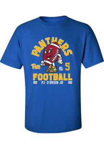 Mens Blue Pitt Panthers PJ O'Brien 5 Football Player T Shirt