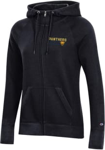 Womens Black Pitt Panthers Team Long Sleeve Full Zip Jacket