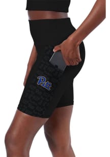 Womens Black Pitt Panthers Team Shorts