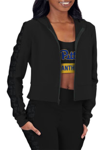 Womens Black Pitt Panthers Team Long Sleeve Full Zip Jacket