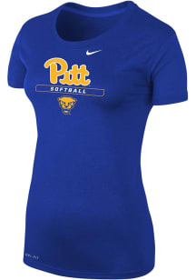 Womens Pitt Panthers Blue Nike Team T-Shirt