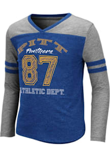 Pitt Panthers Girls White Team Long Sleeve T-shirt