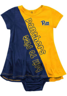 Baby Girls Blue Pitt Panthers Team Short Sleeve Dress