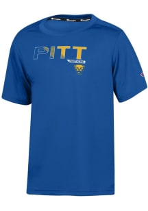 Youth Pitt Panthers Blue Champion Team Wordmark Short Sleeve T-Shirt