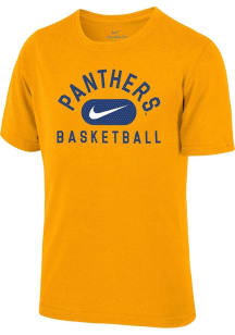 Youth Pitt Panthers Gold Nike Team Design Short Sleeve T-Shirt