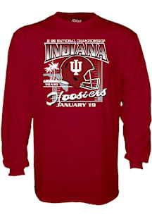 Blue 84 Indiana Hoosiers Crimson 2025 National Championship Game Bound Long Sleeve T Shirt