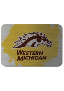 Silver Western Michigan Broncos Paintsplash Aluminum Mousepad