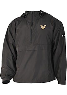 Columbia Vanderbilt Commodores Mens Black Heat Seal Prodigy Long Sleeve Qtr Zip Pullover