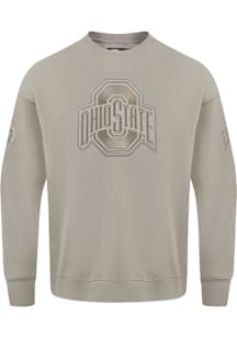 Pro Standard Ohio State Buckeyes Mens Brown Neutral Long Sleeve Crew Sweatshirt