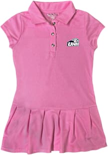 New Hampshire Wildcats Toddler Girls Pink Caroline Short Sleeve Dress