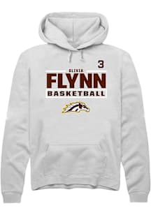 Olivia Flynn Western Michigan Broncos Mens White NIL Stacked Box Player Hood