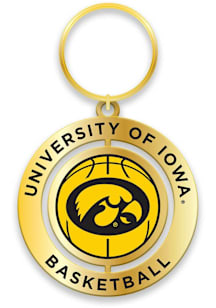 Iowa Hawkeyes Basketball Spinner Keychain - Yellow