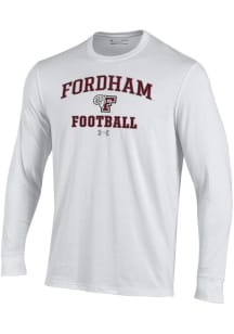 Under Armour Fordham Rams White Football Performance Long Sleeve T Shirt
