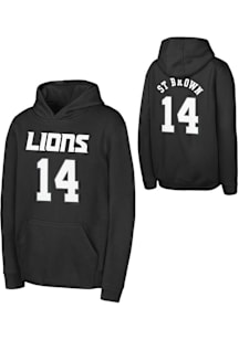 Amon-Ra St. Brown Outer Stuff Detroit Lions Youth NN Long Sleeve Player Hoodie Black