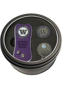 Purple Washington Huskies Switchblade Cap Clip Golf Gift Set