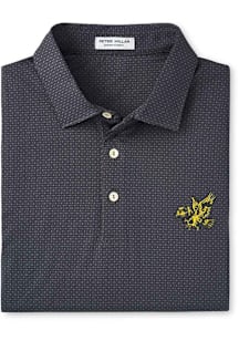 Iowa Hawkeyes Mens Charcoal Tesseract Short Sleeve Fashion Polo