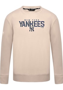Levelwear New York Yankees Tan Mandate Carve Long Sleeve T Shirt